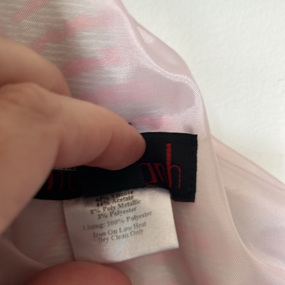 Nha Khanh Blush/Silver Metallic Ruffle One Shoulder Fit & Flare Caspian Dress - Picture 5 of 9